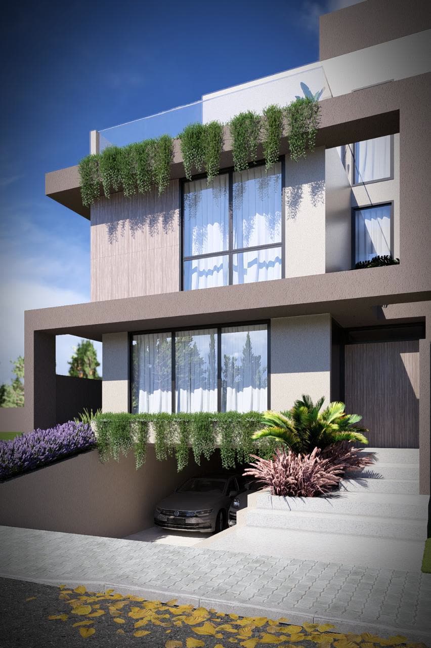 Vista frontal do sobrado 292 m²